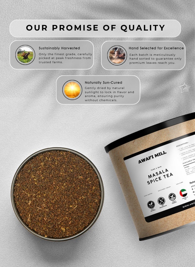 AWAFI MILL Masala Spice Tea (Chai Blend) | Warming Black Tea with Cardamom, Ginger, Cinnamon, Clove & Pepper – Bold and Iced Chai & Lattes - 56 g | 2 Oz - Image 4