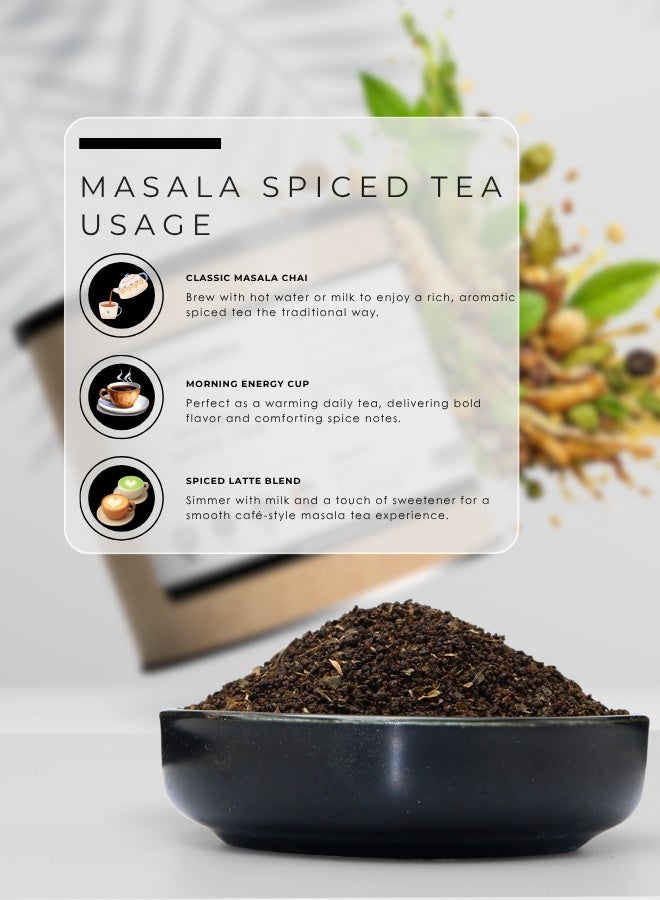 AWAFI MILL Masala Spice Tea (Chai Blend) | Warming Black Tea with Cardamom, Ginger, Cinnamon, Clove & Pepper – Bold and Iced Chai & Lattes - 56 g | 2 Oz - Image 2