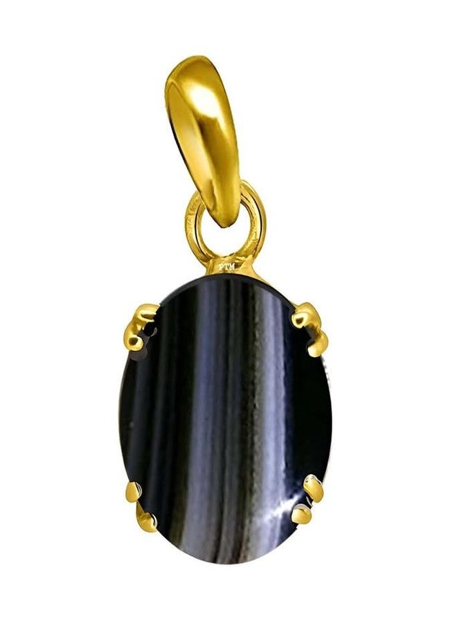 Ptm Natural Sulemani Hakik 7.25 Ratti or 6.5 Carat Astrological Certified Gemstone Panchdhatu/5 Metals 22k Gold Plated Pendant for Men & Women -fba1725 - Image 1