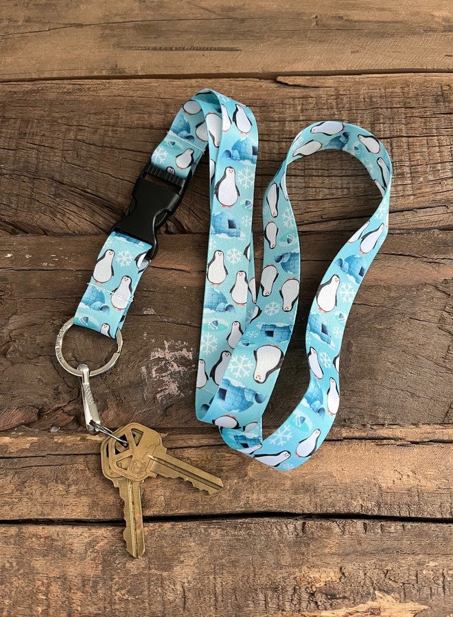 Limeloot Penguins Premium Lanyard with Release Buckle, and Flat Ring. - Image 4