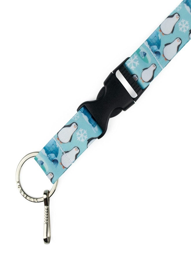 Limeloot Penguins Premium Lanyard with Release Buckle, and Flat Ring. - Image 2
