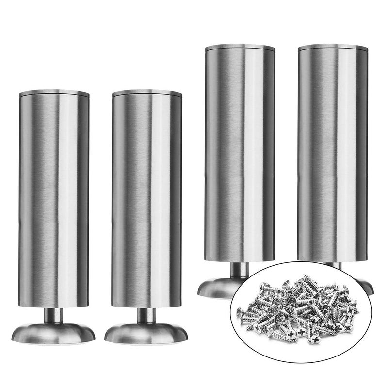 La Vane 10 inch  25cm Furniture Legs Set of 4 Stainless Steel Cabinet Feet for Cupboard Sofa Kitchen Couch Bookcase
