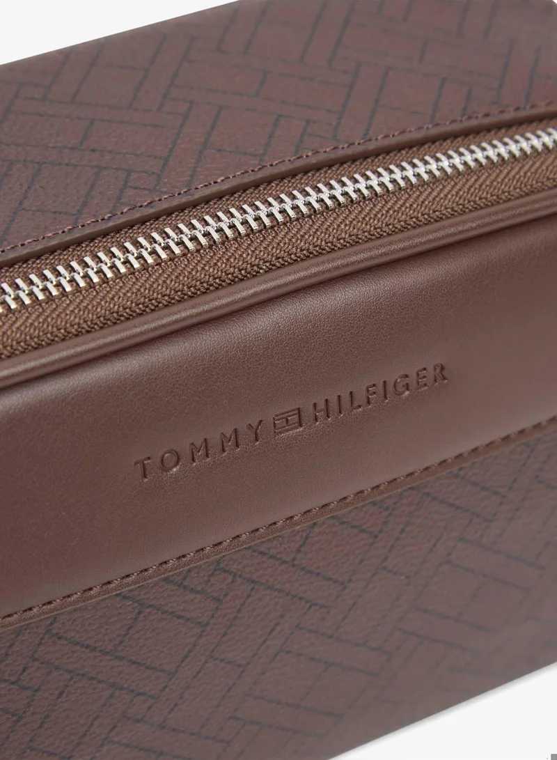 TOMMY HILFIGER Coffee Bean Embossed Flag Crossbody Camera Bag for Men | Best Price UAE