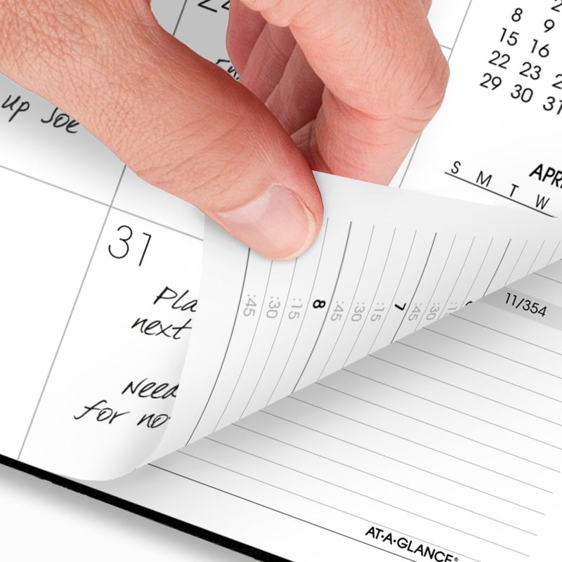 AT-A-GLANCE 2026 Appointment Book Planner, Weekly & Monthly, 8.75" x 11", Large, Move-A-Page, Black (70950E0526) - Image 4