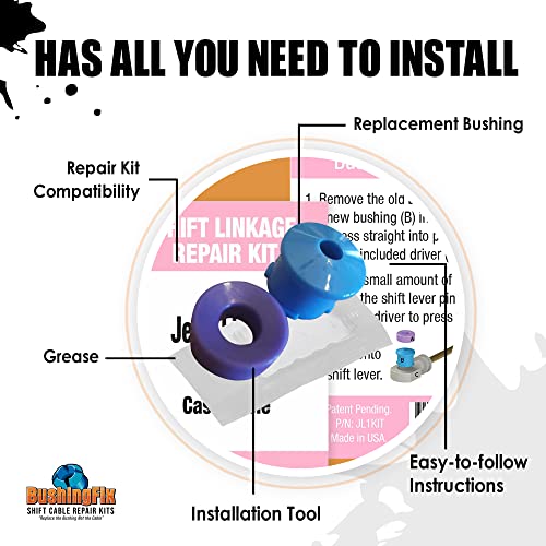 BushingFix.com BushingFix JL1Kit - Transfer Case Shifter Cable Replacement Bushing, Transfer Case Shift Cable Repair Kit, 4X4 Transfer Case Cable Bushing - Image 2