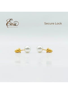 7 mm White Pearl With Gold Post Earring | Stainless Steel | 18K Gold Plated - pzsku/Z2D85A00C69B205B2C166Z/45/_/1736336753/c0986dff-77d5-4c17-9ed5-d4470a3da7fa