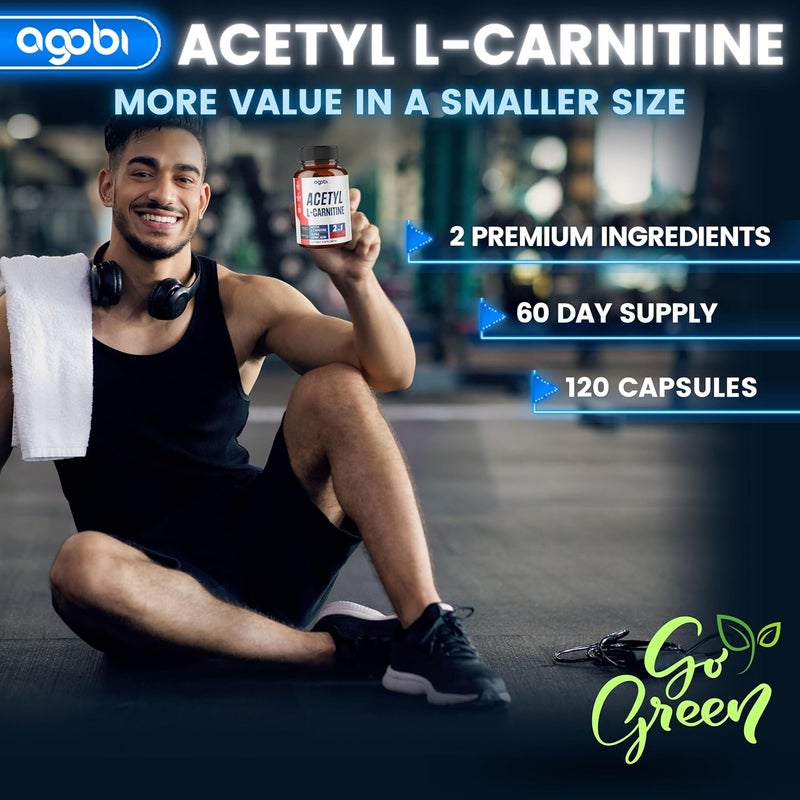 agobi Acetyl LCarnitine  Alpha Lipoic Acid Complex 1500mg  Supplement for Brain Health Memory Focus  Mood Support  120 Vegan Capsules for 2 Month Supply  GlutenFree NonGMO - Image 4