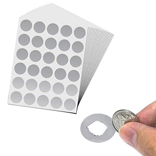 ScratchStix 900 Pack, 1" Scratch Off Stickers Labels, Round Circle - Silver - Image 1