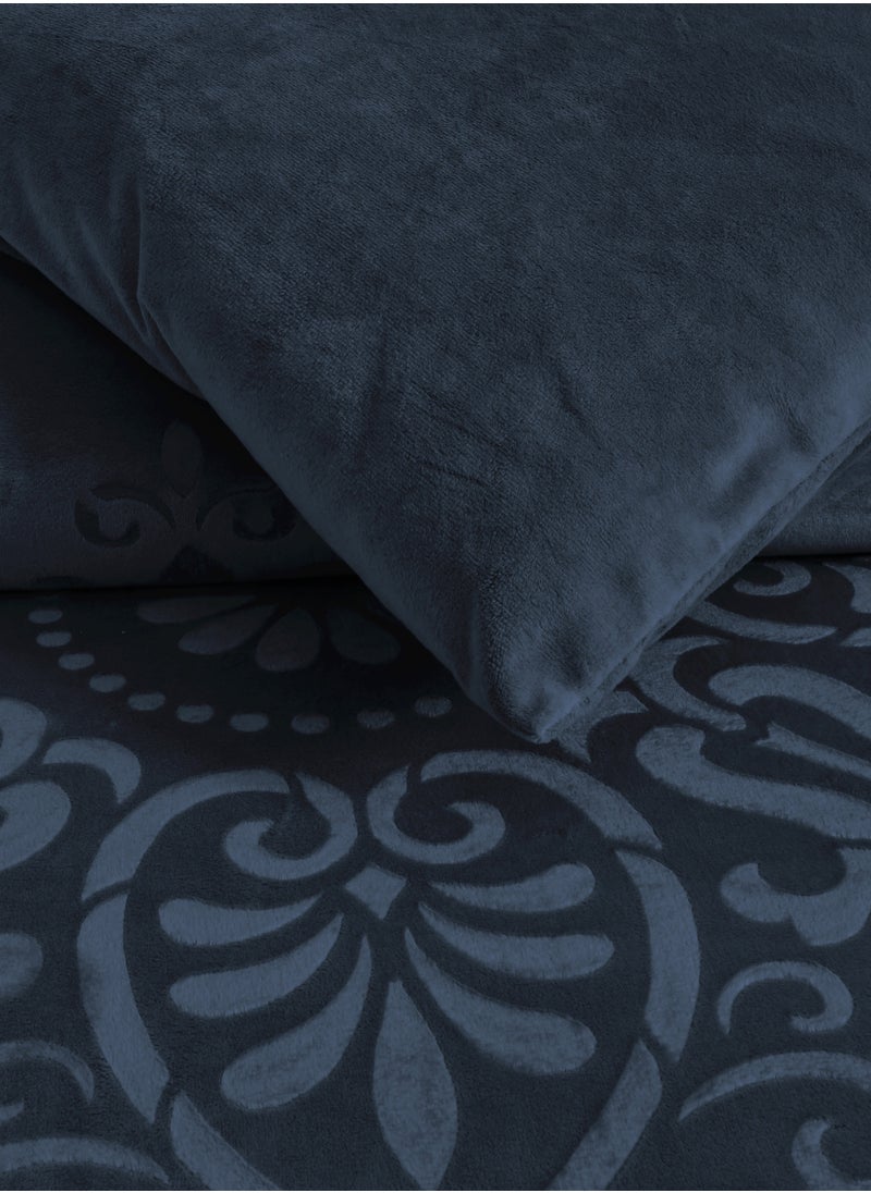 Master Home Textile - Velvet Comforter Sets, 7 Pcs King Size, Fits 200 x 200 cm Double Size Bed, With Removable Filling, Soft, Warm - Image 1
