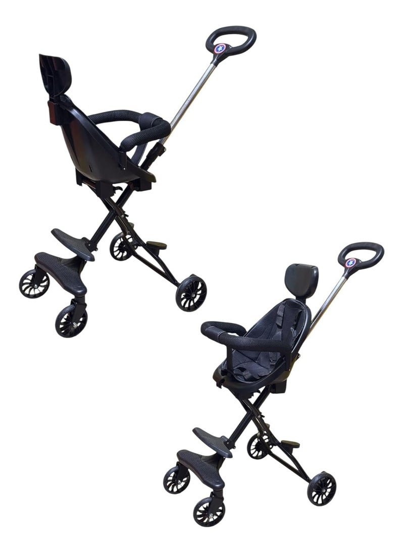 QSHOP - 5 Years Old Imported Baby Stroller, Lightweight Travel Stroller with Adjustable Handles and Backrest One-Hand Folding for Overhead Airplane Storage, Shopping, Walking, Travel - Image 1