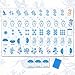 Arrowbash Christmas 160 Pcs Chinoiserie Mahjong Tile Set 12 x 08 Inches Melamine Blue Back American Mahjong Only Travel Ma Jiang Tiles for Adult Classic Board for Family Night - Image 2