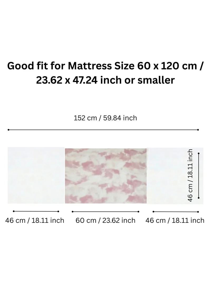 Silk Me Pink Sky Silk Me 100% Pure Mulberry Silk Crib Sleeve for Baby 22 Momme - Bald Spots, Hair Loss & Knotting Prevention - Silk Sheet Slip for Cots - Mattress 60x120 cm - Pink Sky  | Best Price UAE