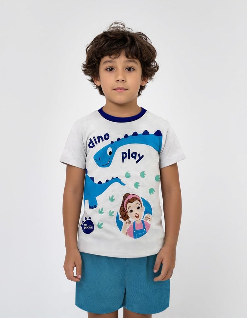 Ms. Rachel Boys Pajama Set - 3 Piece Sleepwear Set with Pants, Shirt & Shorts - Girls & Boys Toddler Pjs - Official Product - Image 2