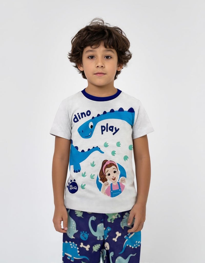 Ms. Rachel Boys Pajama Set - 3 Piece Sleepwear Set with Pants, Shirt & Shorts - Girls & Boys Toddler Pjs - Official Product - Image 3