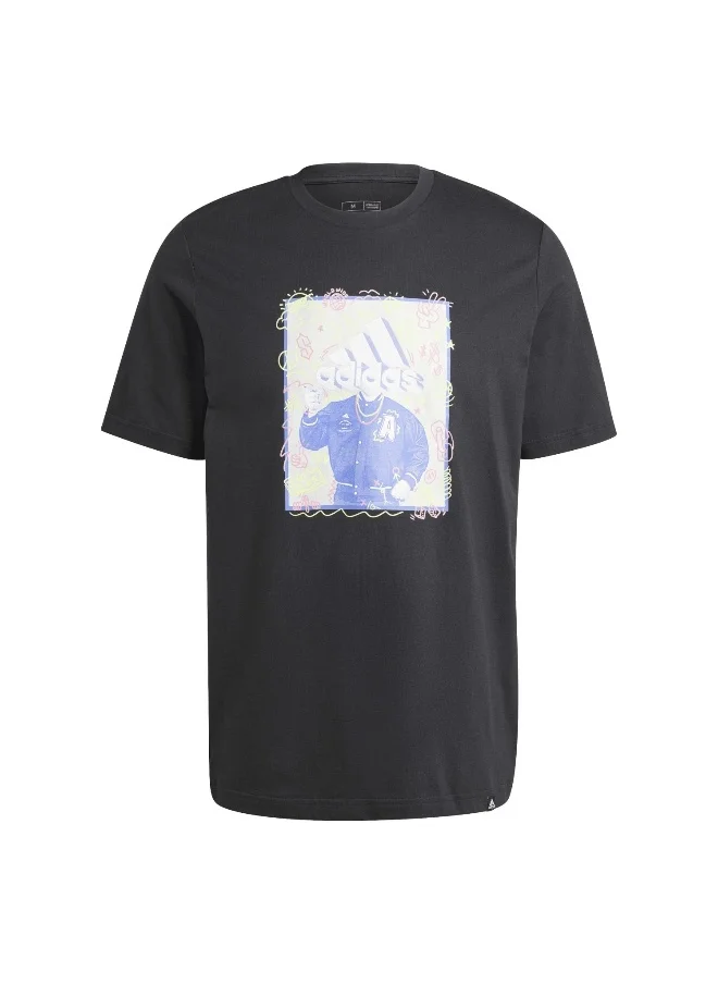 Adidas adidas M Doodle T Black Training T-Shirts XS