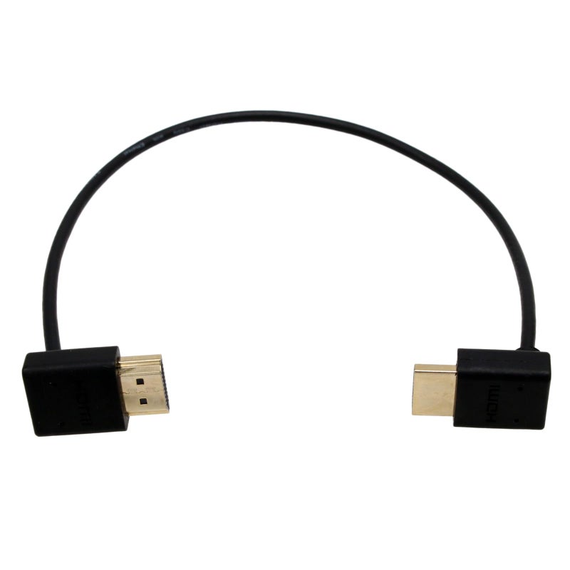 HangTon HDMI 8K 30p 4K 60p UHD Cable for ATOMOS Shinobi Portkeys BM5 FEELWORLD Blackmagic Video Assist 4K Monitor Sony FX9 Canon EVA1 Camera Type A HDMI 21 LShape 30cm - Image 2