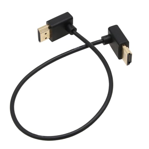 HangTon HDMI 8K 30p 4K 60p UHD Cable for ATOMOS Shinobi Portkeys BM5 FEELWORLD Blackmagic Video Assist 4K Monitor Sony FX9 Canon EVA1 Camera Type A HDMI 21 LShape 30cm - Image 3