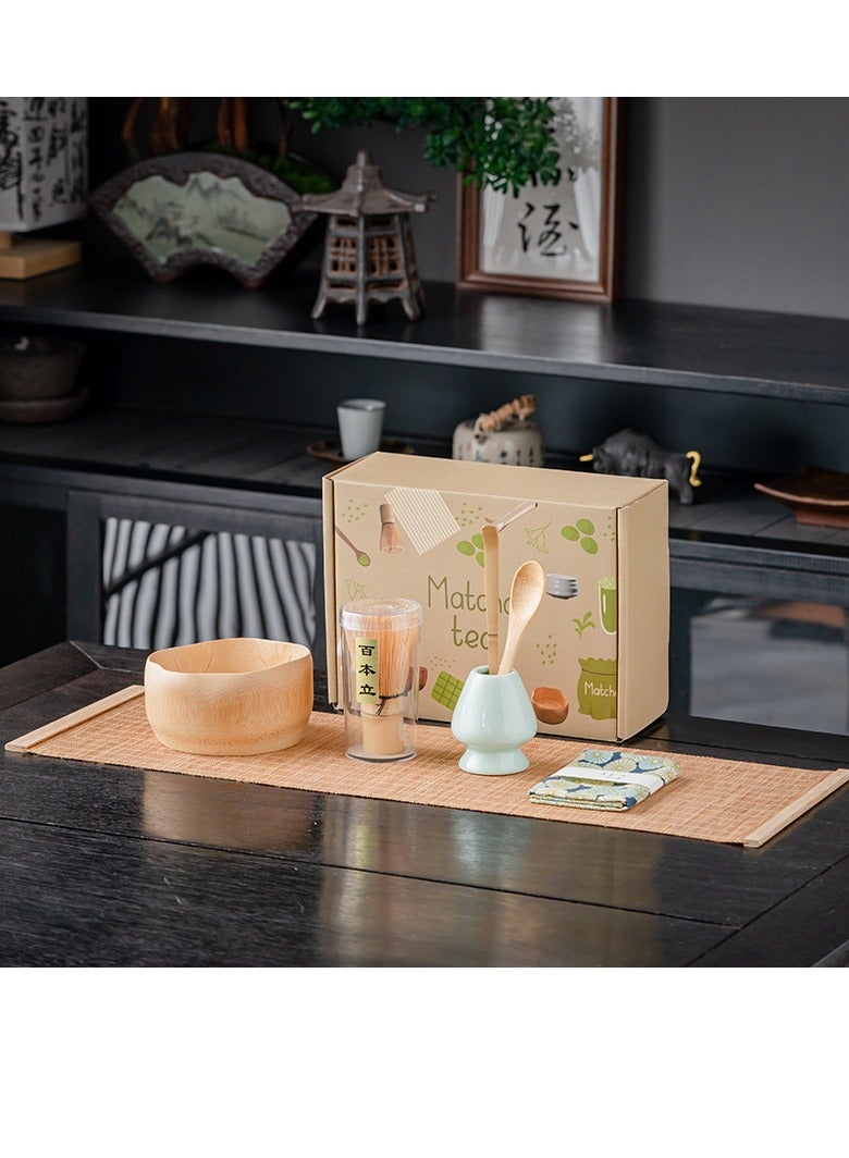 General 7 Piece Matcha Whisk Set Matcha Tea Set With Ceramic Bowl Prong Bamboo Whisk Whisk Holder And Traditional Scoop Matcha Stirrer Set For A Traditional Cup Of Matcha  - Image 2