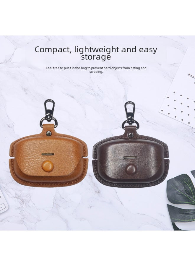 Applicable SONY-XM4 Bluetooth Wireless Headset Protective Cover Leather Pattern Pu Protective Cover Solid Color Shell-Color:Dark Green-Model:For SonyWf-1000xm4  - Image 5