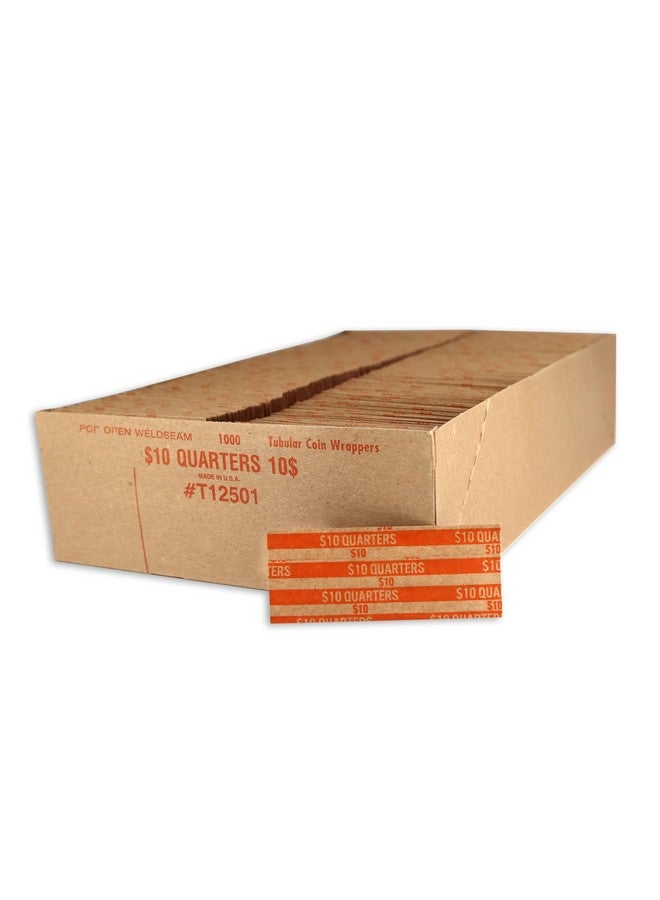 Huron Flat Coin Wrapper Quarter 10 Orange (1000)