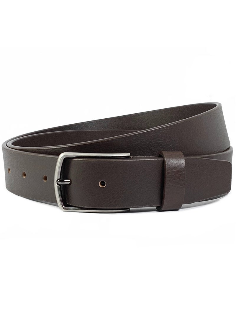 CLASSIC MILANO® Genuine Leather Belt Men in an elegant GIFT BOX; Classic Jean Belt; Belts for men Mens belt Leather; Pin Buckle 35MM - Image 1