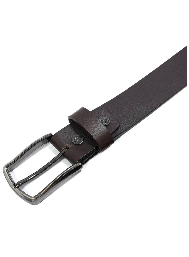 CLASSIC MILANO® Genuine Leather Belt Men in an elegant GIFT BOX; Classic Jean Belt; Belts for men Mens belt Leather; Pin Buckle 35MM - Image 3