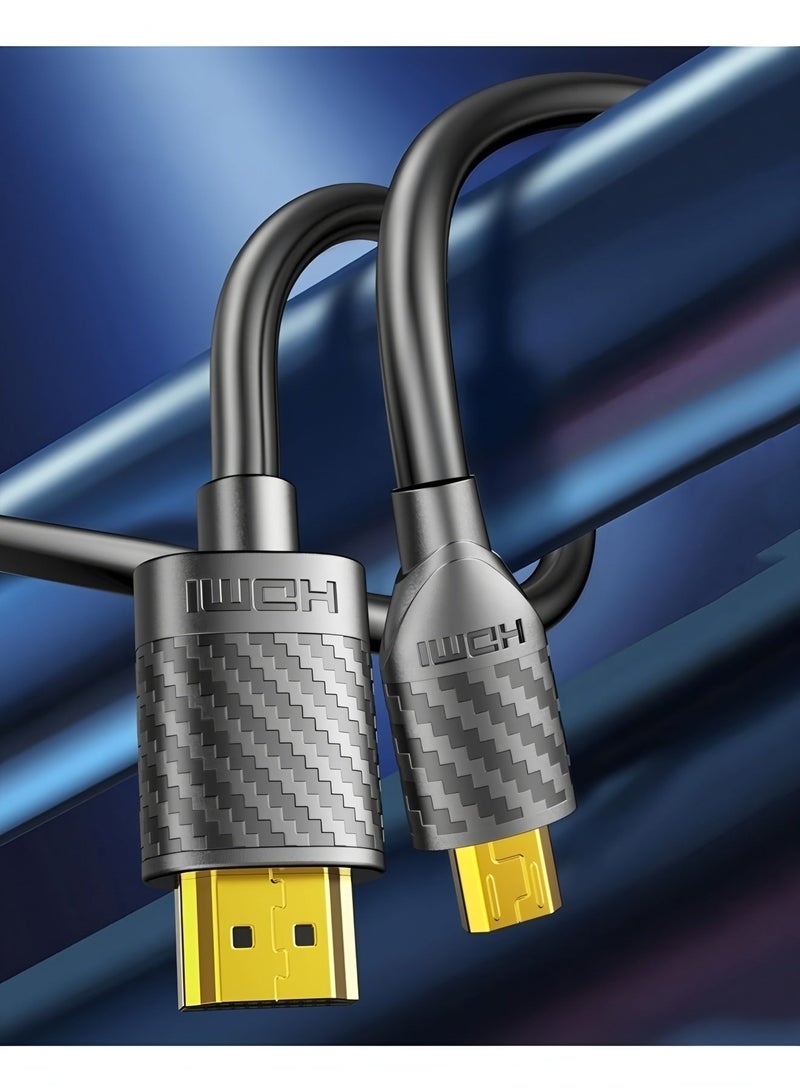 Apluynm Micro HDMI to HDMI Cable 4K 60Hz, Compatible with Raspberry Pi 5/4, GoPro Hero 5/6/7, Canon/Nikon/Sony Cameras, Lenovo Yoga, HDTV, Monitor & Capture Cards, 6.6 FT - Image 2
