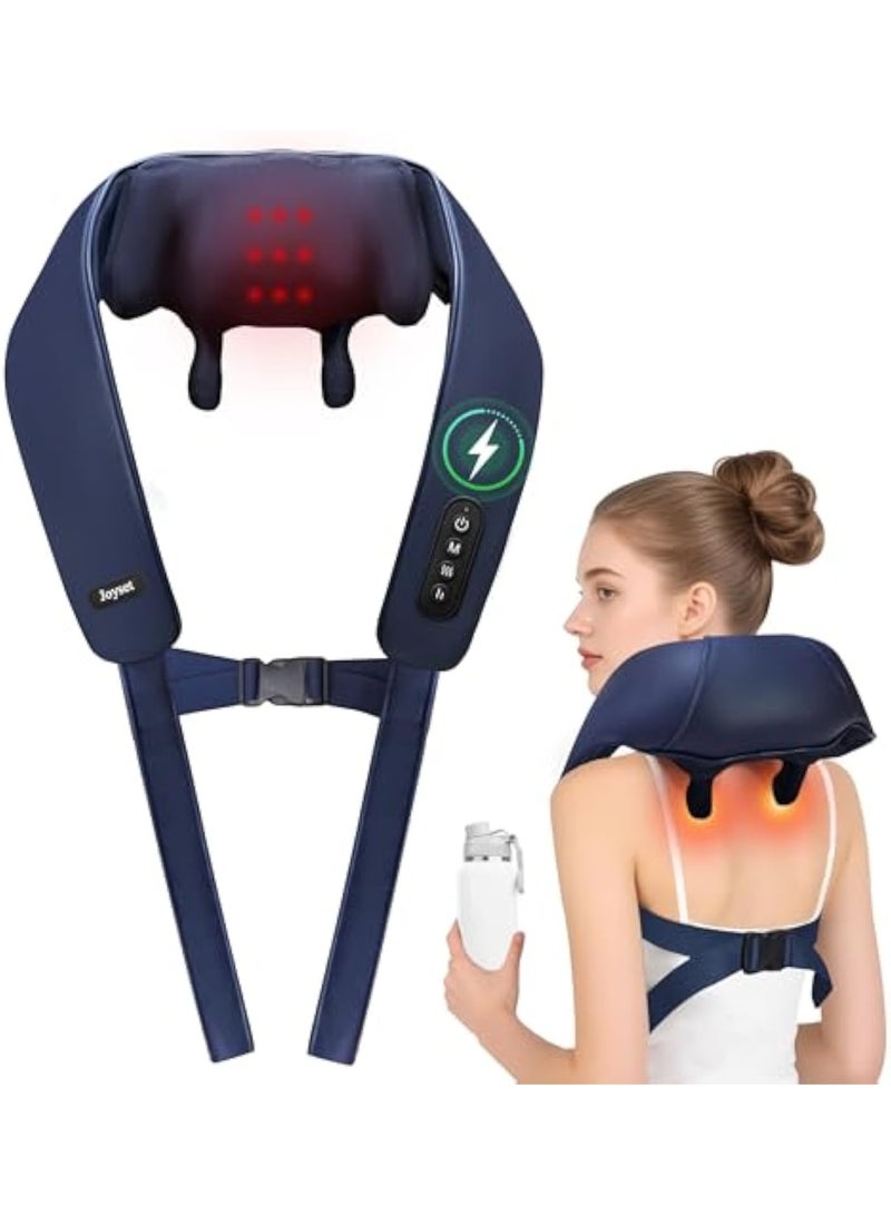 Arabest Cordless Neck Massager with Heat, 6D Deep Kneading Neck Shoulder Massager for Pain Relief, Shiatsu Massager for Shoulder, All Body, 2 Speed Intensities - Image 1