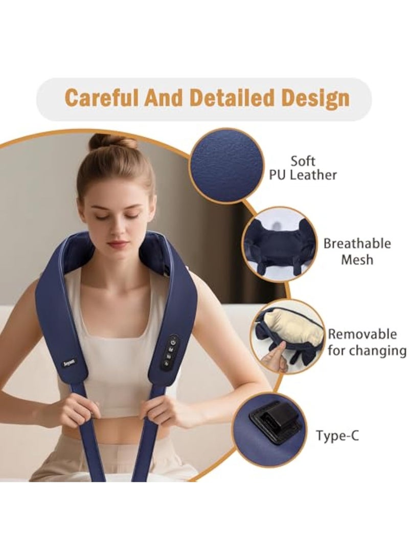Arabest Cordless Neck Massager with Heat, 6D Deep Kneading Neck Shoulder Massager for Pain Relief, Shiatsu Massager for Shoulder, All Body, 2 Speed Intensities - Image 3