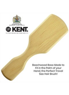 KENT Kent OG2 Beechwood Hair Brush and Facial Brush for Beard Care - Exfoliating Natural Boar Bristle Brush for Mens Grooming, Hair Care, and Beard Straightener for Men's Skin Care  - Image 5