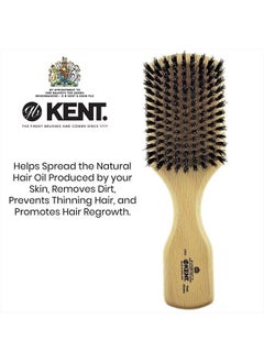 KENT Kent OG2 Beechwood Hair Brush and Facial Brush for Beard Care - Exfoliating Natural Boar Bristle Brush for Mens Grooming, Hair Care, and Beard Straightener for Men's Skin Care  - Image 3