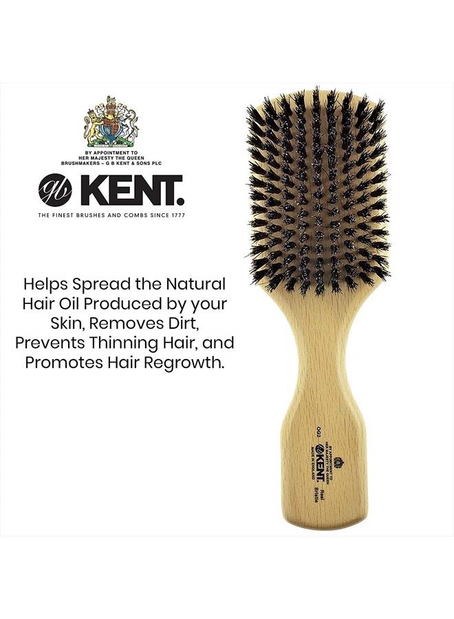 Kent OG2 Beechwood Hair Brush and Facial Brush for Beard Care - Exfoliating Natural Boar Bristle Brush for Mens Grooming, Hair Care, and Beard Straightener for Men's Skin Care - Image 3