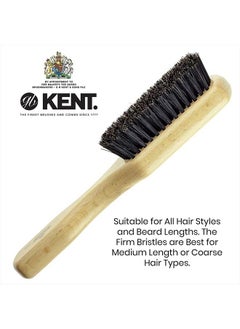 KENT Kent OG2 Beechwood Hair Brush and Facial Brush for Beard Care - Exfoliating Natural Boar Bristle Brush for Mens Grooming, Hair Care, and Beard Straightener for Men's Skin Care  - Image 4