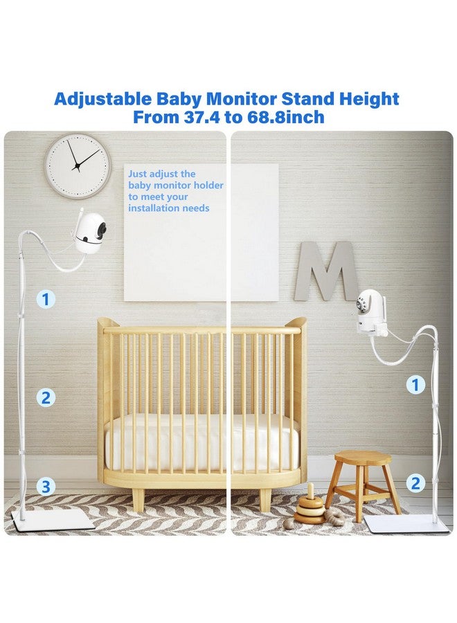 wochel Baby Monitor Stand for HelloBaby,Nanit Pro,Optics DXR-8 Pro,Vtech,Momcozy BM01,Owlet,Eufy,Motorola Baby Camera, Universal Adjustable Baby Monitor Mount Holder - Image 4