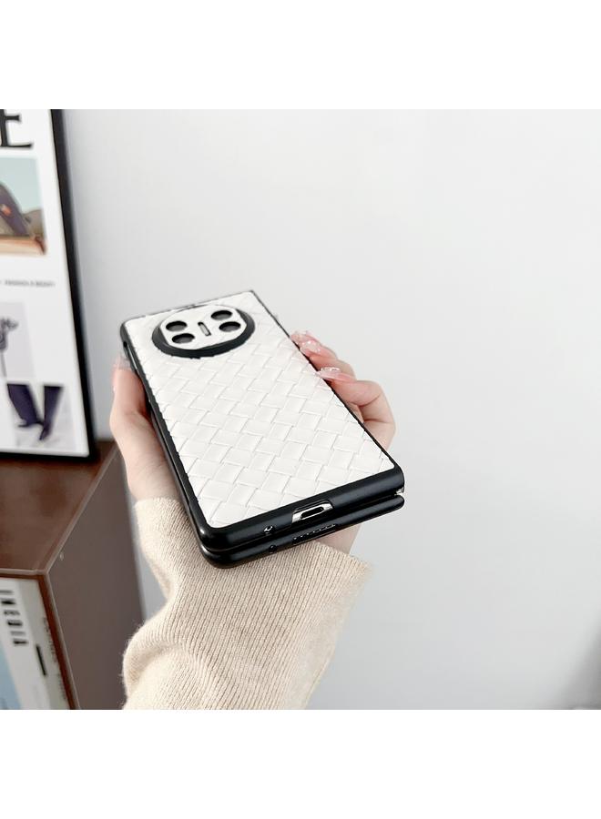 S-TOP Case For Huawei Mate X5 Three-piece Set Woven Texture Folding PU Phone Case - Image 5