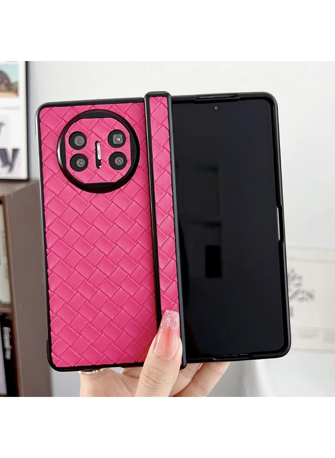 S-TOP Case For Huawei Mate X5 Three-piece Set Woven Texture Folding PU Phone Case - Image 2