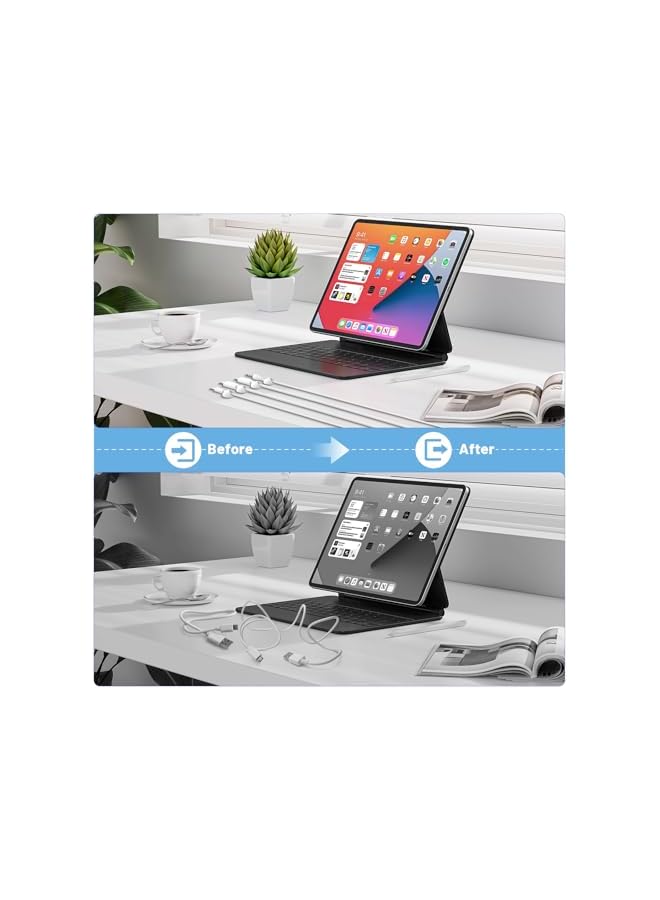 promass 18 Pack Mini Cable Clips, Cord Organizer Holder Adhesive Cord Management Charger Wire Holder Clips for Desk, Home, Office, Car, Cubicle, Nightstand - White - Image 3