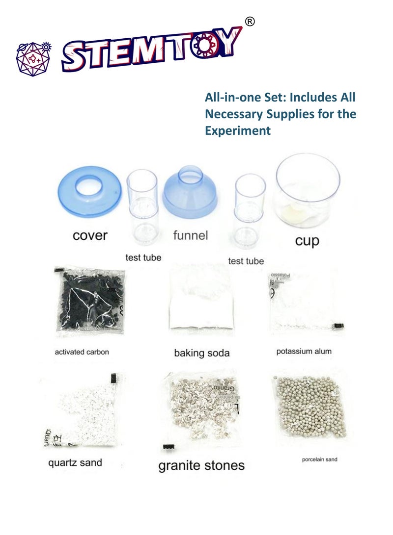 STEMTOY Water Filter & Purifier Environmental Experiment DIY Kit for Kids – STEM/ STEAM Educational Science Set, Interactive Science Learning for Ages 8+ Boys & Girls, School Supplies, Toys & Gifts  - Image 2