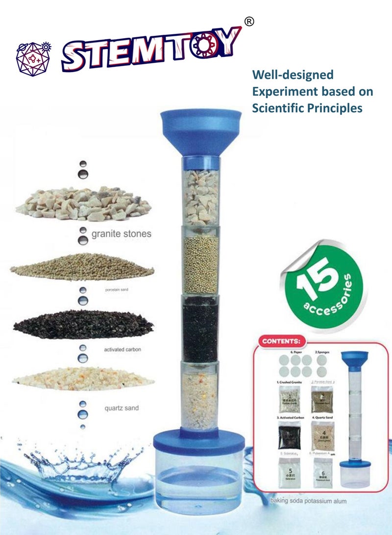 STEMTOY Water Filter & Purifier Environmental Experiment DIY Kit for Kids – STEM/ STEAM Educational Science Set, Interactive Science Learning for Ages 8+ Boys & Girls, School Supplies, Toys & Gifts  - Image 3