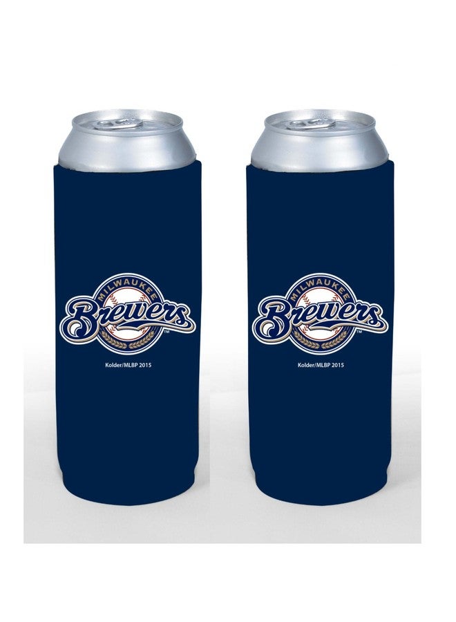 MLB Baseball Team Color Logo Tall Boy 24oz Neoprene Can Holder Sleeve Cooler 2-Pack