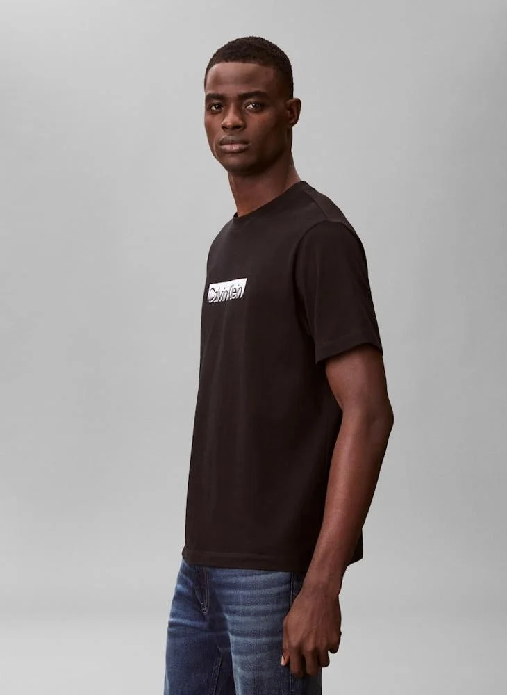 CALVIN KLEIN  Fade Logo Crew Neck T-Shirt for Men | Best Price UAE