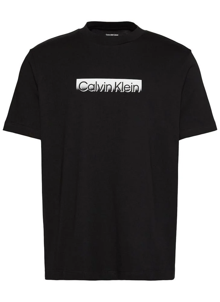 CALVIN KLEIN  Fade Logo Crew Neck T-Shirt for Men | Best Price UAE