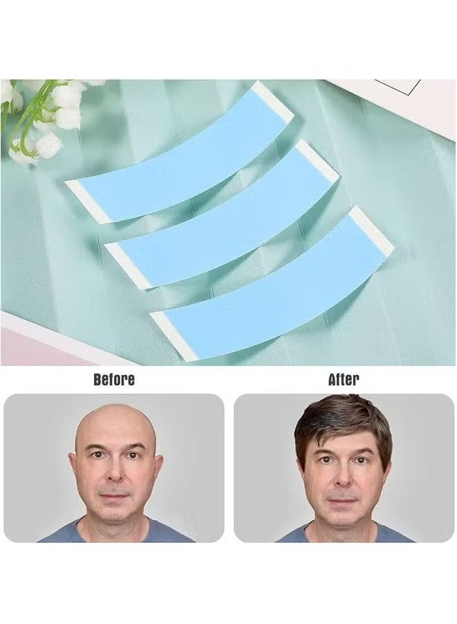 36 قطعة من شرائط لاصقة للشعر المستعار من الدانتيل المقاوم للماء - تثبيت قوي للغاية، بدون لمعان، لاصق مزدوج الجوانب غير مرئي للشعر المستعار، وقطع الشعر، والشعر المستعار (أزرق 1/4 بوصة) - Image 5