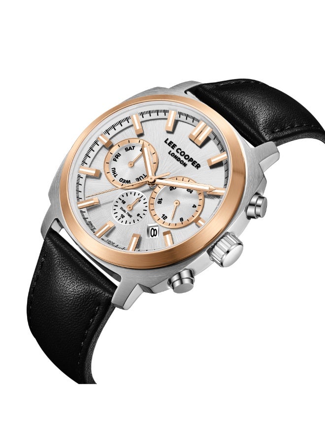لي كوبر ساعة جلدية متعددة الوظائف للرجال . -  مم - Image 2