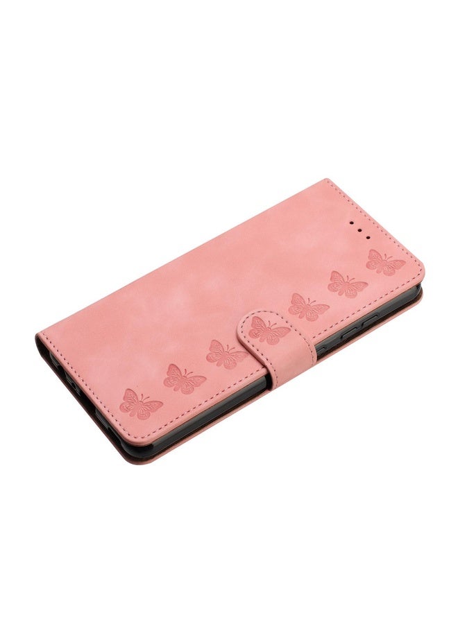 HuHa Case Cover For Honor 400 Lite Global Seven Butterflies Embossed Leather Phone Case(Pink) - Image 5