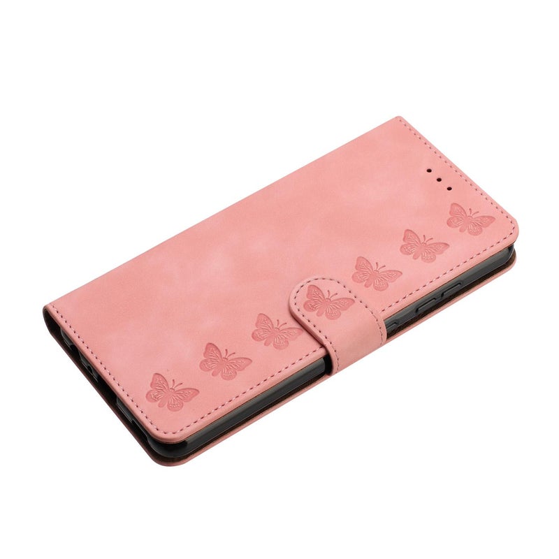 HuHa Case Cover For Honor 400 Lite Global Seven Butterflies Embossed Leather Phone Case(Pink) - Image 5