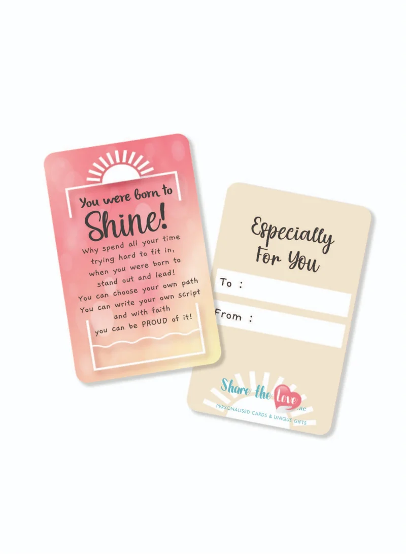 Share the Love Affection Card - You Were Born To Shine