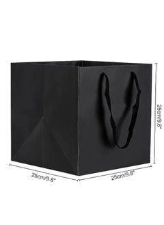 بريما طقم أكياس هدايا مربعة أسود مكون من 6 قطعة 25x25x25 سم  - Image 2