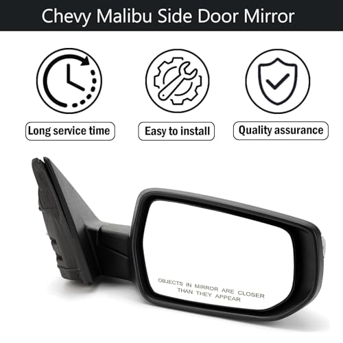 Xiaoyudou 3-Pin Right Passenger Side Door Mirror Fit For 2016-2022 Chevy Malibu L & LS Models Without Turn Signal Light, Non-Heated, Replace# GM1321538 84288099 | Paintable (Not Black) - Image 4