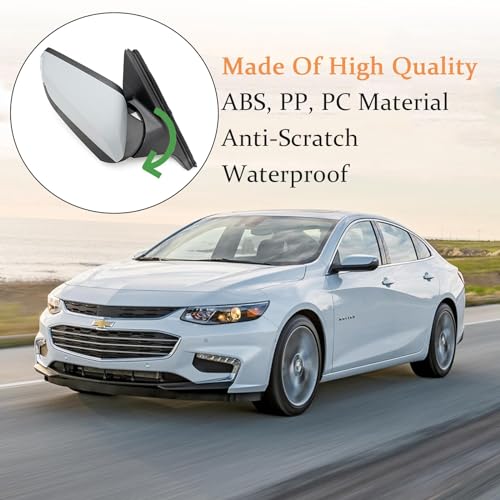Xiaoyudou 3-Pin Right Passenger Side Door Mirror Fit For 2016-2022 Chevy Malibu L & LS Models Without Turn Signal Light, Non-Heated, Replace# GM1321538 84288099 | Paintable (Not Black) - Image 3